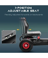Kids Pedal Go Kart Ride-on Toy with Ergonomic Comfort, Pedal Car with Tough, Wear-Resistant Tread, Go Cart Kids Car for Boys & Girls with Suspension S