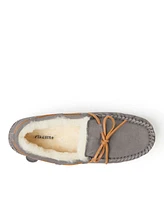 Dearfoams Men's Fireside By Victor Genuine Shearling Moccasin Slipper