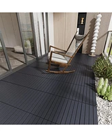 Simplie Fun 2FT Patio Deck Tiles, Diy Module Interlocking Decking Tiles Floor Tile, Easy and Quick Installation Court Tiles for Porch Poolside Balcony