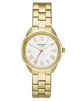 Kate Spade New York Women's Crosstown Three-Hand Gold-Tone Watch 34mm