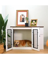 Slickblue Furniture-Style Wooden Dog Cage for Stylish and Functional Pet Housing