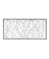 LuxenHome Black and Silver Metal Infinity Rectangular Wall Decor