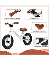 Costway 12 Inch Toddler Balance Bike No Pedal Training Bicycle with Inflatable Rubber Tires