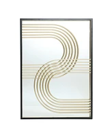 LuxenHome Set of 2 Modern Iron Loops Rectangular Accent Wall Mirrors
