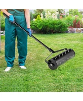 Costway 21" Manual Lawn Aerator Grass Aeration Tool Filled with Sand or Stone with Handle