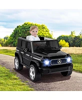 Costway Licensed Mercedes-Benz Eqg Kids Ride On Car with Remote Control Detachable Battery