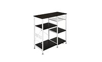 Slickblue 35.5" Kitchen Bakers Rack - 3-Tier Utility Storage Shelf and Microwave Stand for Spice Organization