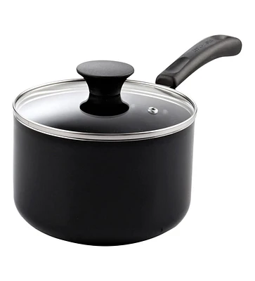 Cook N Home 1-Quart Nonstick Saucepan with Lid, Black