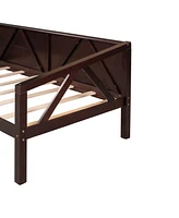 Slickblue Twin size Daybed, Wood Slat Support, Espresso