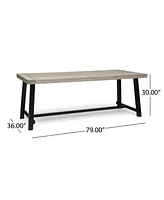 Modern Acacia Wood Outdoor Dining Table For 8