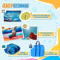 Streamdale Furniture 5-in-1 Inflatable Water Slide Kids Bounce House Water Park Jumping Castle Includes Trampoline Slide Water Pool Cannon Climbing Wa
