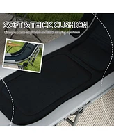 Camping Cot for Adults, Folding Bed with Soft Padded Cushions & Headrest, 180 Adjustable Reclining Lounger, Heavy Duty and Portable with a 400 lbs. Ca