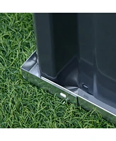 8.5' x 3' x 1' Raised Garden Bed, Galvanized Metal Planter Box for Vegetables Flowers Herbs, Dark Gray
