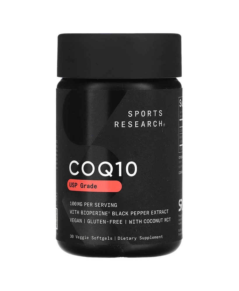 Sports Research CoQ10 Usp Grade with BioPerine 100 mg