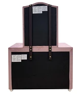 Streamdale Furniture Reggie Dresser, Pink Fabric