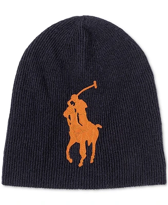 Polo Ralph Lauren Men's Leather Patch Beanie