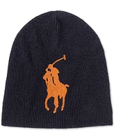 Polo Ralph Lauren Men's Leather Patch Beanie