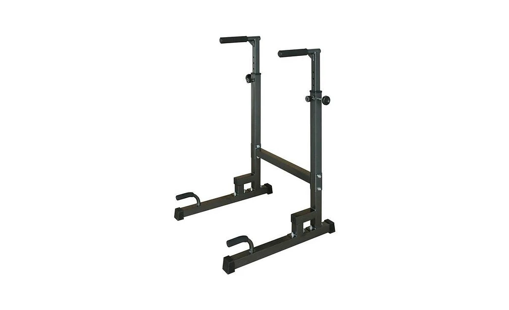 Slickblue Power Tower Dip Station with Adjustable Height Bench and Pull-Up Bar - Heavy-Duty Multi-Function Fitness Equipment