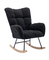 Slickblue Rocking Chair with Pocket Stylish and Convenient Seating Solution