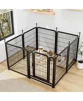 Slickblue Dog Playpen 8 Panels 32" Height Heavy Duty Dog Fence Puppy Pen for Large Medium Small Dogs Indoor Outdoor Foldable Pet Exercise Pen