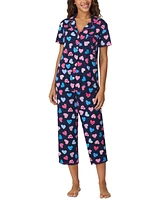 Cuddl Duds Women's Cropped Short-Sleeve Pajama Set