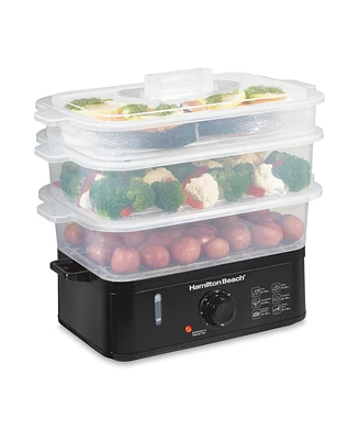 Hamilton Beach 3-Tier Electric Food Steamer, 9.5 Quart