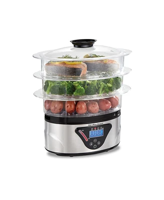 Hamilton Beach 3-Tier Digital Food Steamer, 8.25 Quart