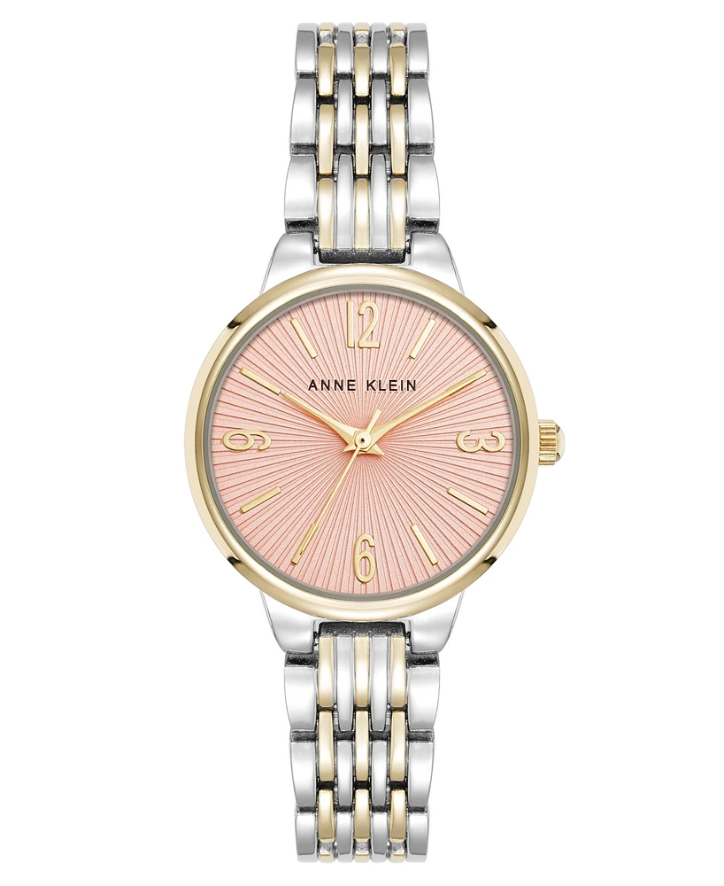 Anne Klein Women's Quartz Pink Charming and Two-Tone Alloy Metal Watch, 30mm