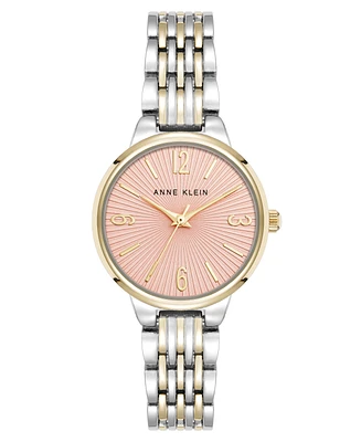 Anne Klein Women's Quartz Pink Charming and Two-Tone Alloy Metal Watch, 30mm