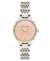 Anne Klein Women's Quartz Pink Charming and Two-Tone Alloy Metal Watch, 30mm