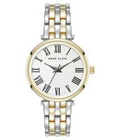 Anne Klein Women's Quartz Everyday Roman Numeral Two-Tone Alloy Metal Watch, 32mm