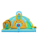 Slickblue Inflatable Castle for Kids with 450W Inflator – Includes Slide, Jump Area, and Climbing Wall