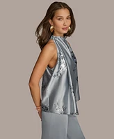 Donna Karan New York Women's Sequin-Embellished Satin Tank Top