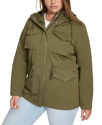 Levi's Plus Cotton Hooded Military Zip-Front Jacket