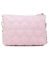Madden Girl Ari Heart Quilt Modular Crossbody Bag