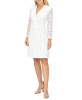 Vince Camuto Petite Collared Lace Blazer Dress