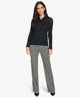 Calvin Klein Women's V-Neck Long-Sleeve Top