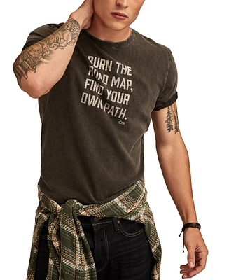 Lucky Brand Cole Hauser Burn The Road Map Graphic Tee