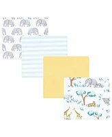 Hudson Baby Cotton Flannel Receiving Blankets, Safari Friends, One Size