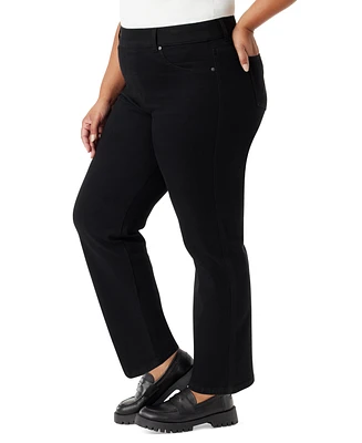 Gloria Vanderbilt Plus Pull-On Straight-Leg Jeans