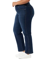 Gloria Vanderbilt Plus Pull-On Straight-Leg Jeans