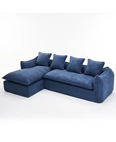 Streamdale Furniture Sofa Deep Seat Sofa 3 Seater for Living Room Oversized Comfy Sofa L