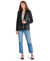 Steve Madden Women's Payton Sequined Boyfriend Blazer