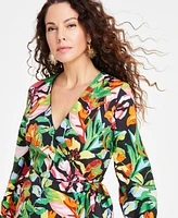 I.n.c. International Concepts Women's V-Neck Wrap Dress, Exclusively at Macy's