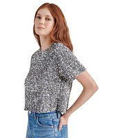 Steve Madden Women's Cressa Sequined Velvet Top