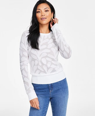 I.n.c. International Concepts Women's Jacquard Sweater, Exclusively at Macy's