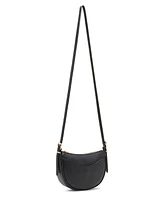 Anne Klein Sculpted Buckle Half Moon Crossbody Bag