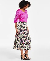 Vince Camuto Women's Floral-Print A-Line Midi Skirt