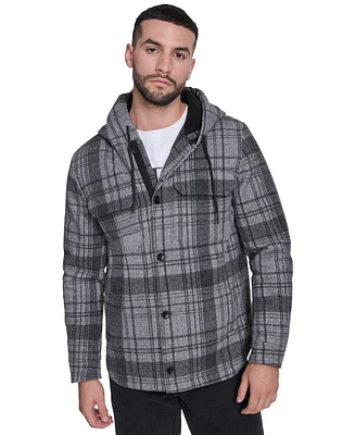 Calvin Klein Men's Hooded Shirt Jacket