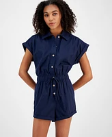 Celebrity Pink Juniors' Button-Front Romper